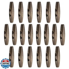 HARFINGTON 20pcs Wooden Toggle Buttons 60mm / 2.4" Wood Olive Sewing Buttons 