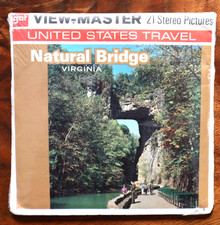 VIEW-MASTER NATURAL BRIDGE VIRGINIA GAF A828 3 REEL SET SEALED 