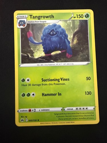 Tangrowth 005/159 Rare Crown Zenith Pokemon Near Mint