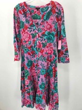Pre-Owned Talbots Purple Size Small Floral Knee Length Long Sleeve Dress