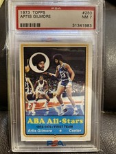 1973 Topps Basketball #250 Artis Gilmore ABA All-Stars HOF PSA 7 NM