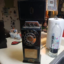 Automatic Electric Payphone 3 Slot Upper Housing Telephone Old Phone Black