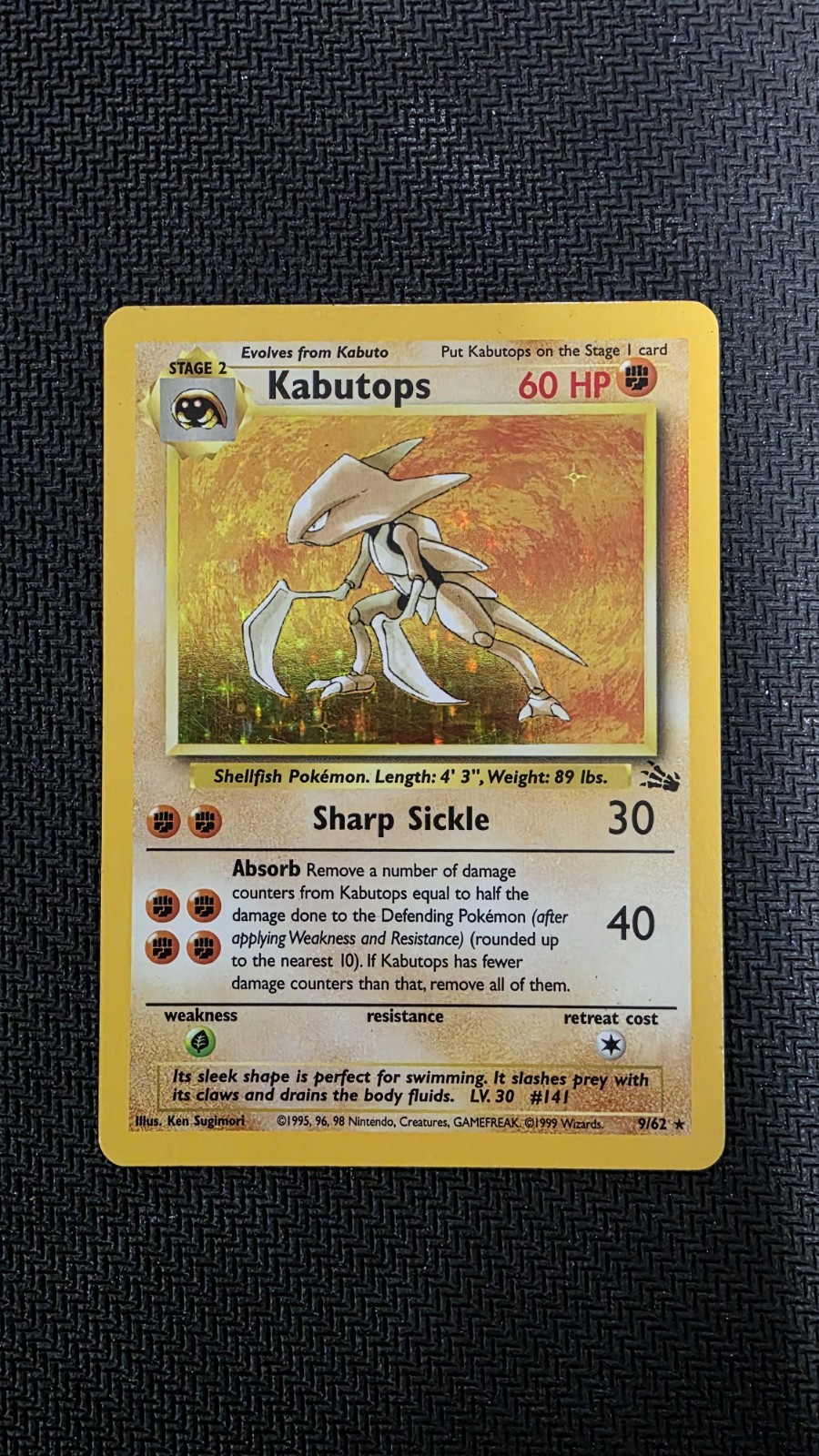Kabutops - 9/62 Fossil 1999 WOTC - Holo - Pokemon TCG