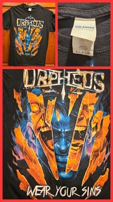 Rare Orpheus Omega WEAR YOUR SINS Melodic Deathcore Band Death Metal Shirt S
