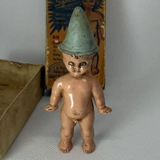 Vintage Little Squirt Novelty Doll w Box Manneken Pis Gag Toy 1930s