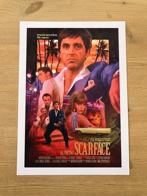 SCARFACE Filmposter Retro Kunstdruck A4