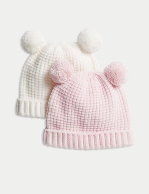 Marks & Spencer Mädchen Beanie Mädchen Mütze Mehrfarbig - M&S