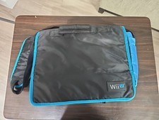 Rocketfish Wii U Carrying Bag Black and Blue Travel Case RARE