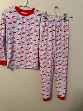 Cecil and Lou Santa Print Pajama Set Size 7