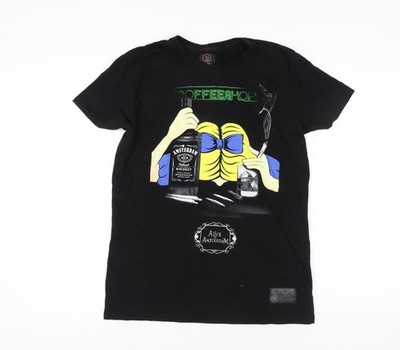 Amsterdam Designs Herren T-Shirt schwarz XL Grafikdruck lustig