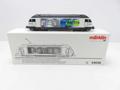 (GF0003) Märklin 34638 H0 AC E-Lok Serie 460 der SBB, Delta digital, OVP | Condition: Gebraucht
