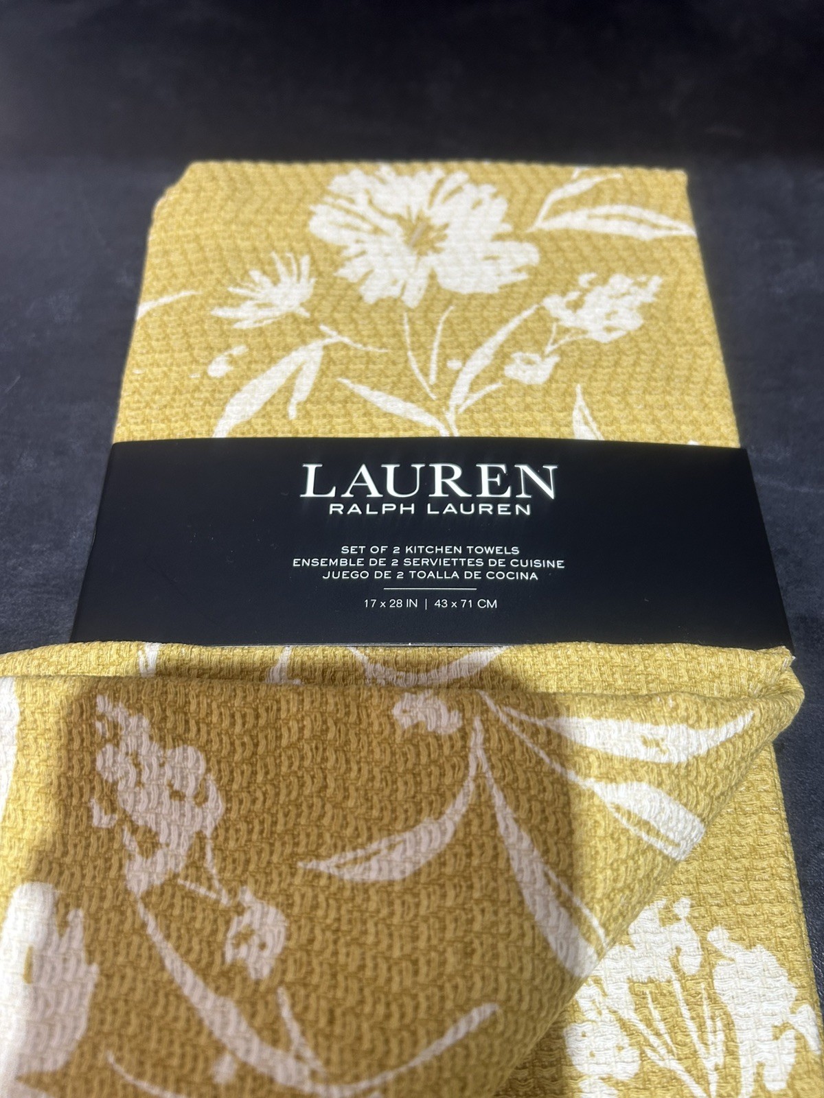 Lauren Ralph Lauren 100% Cotton Kitchen/Tea Towels, Set of 2