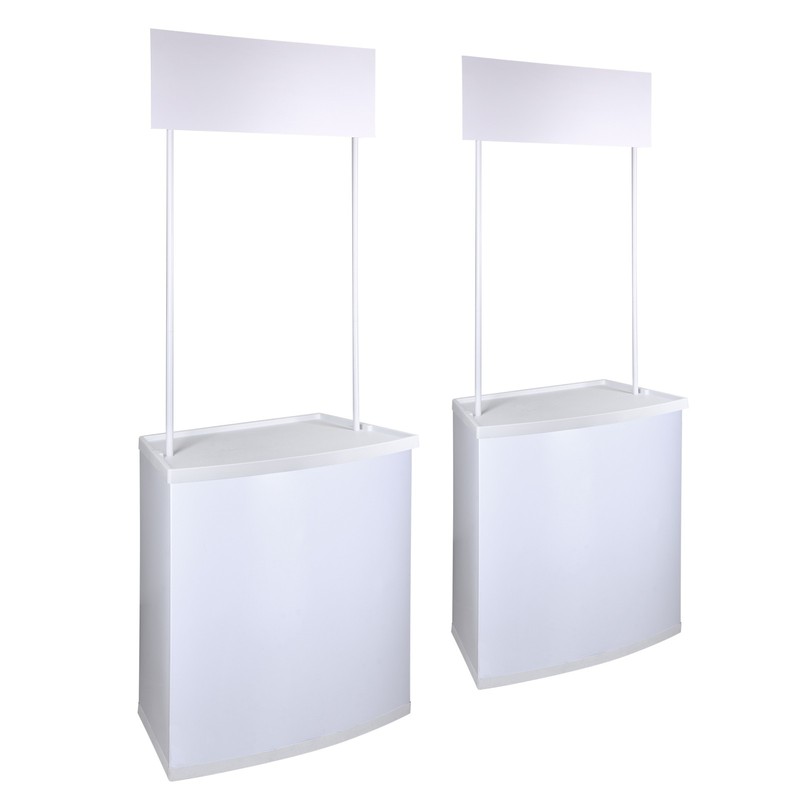 Portable Promotion Counter Table Foldable Booth Kiosk Trade Show Display 2 Pack