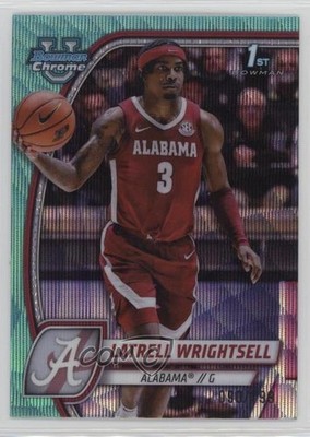 2024-25 Bowman U Chrome Aqua Wave Refractor 90/299 Latrell Wrightsell #51 0op2