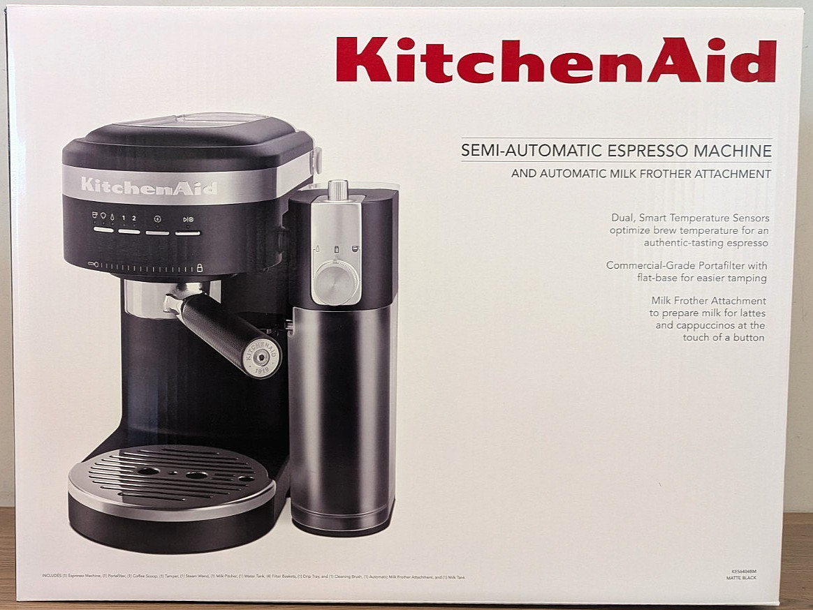 KitchenAid Semi-Automatic Espresso Machine and Automatic Mil