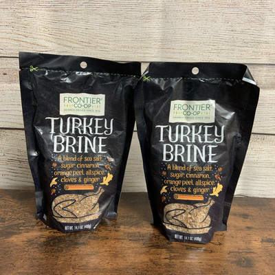 Frontier Co-op Turkey Brine Lot Of 2 Bags 14.1 Oz Each Sea Salt Cinnamon 12/26