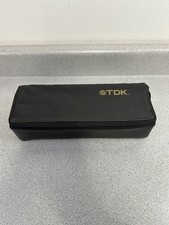 Vintage TDK Case 15 Cassette Tape Storage Holder Zipper Carrying