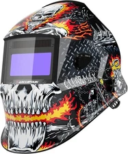 ARCCAPTAIN Welding Helmet Auto Darkening, 1/1/1/1 True Color Welding Hood, 4 Arc