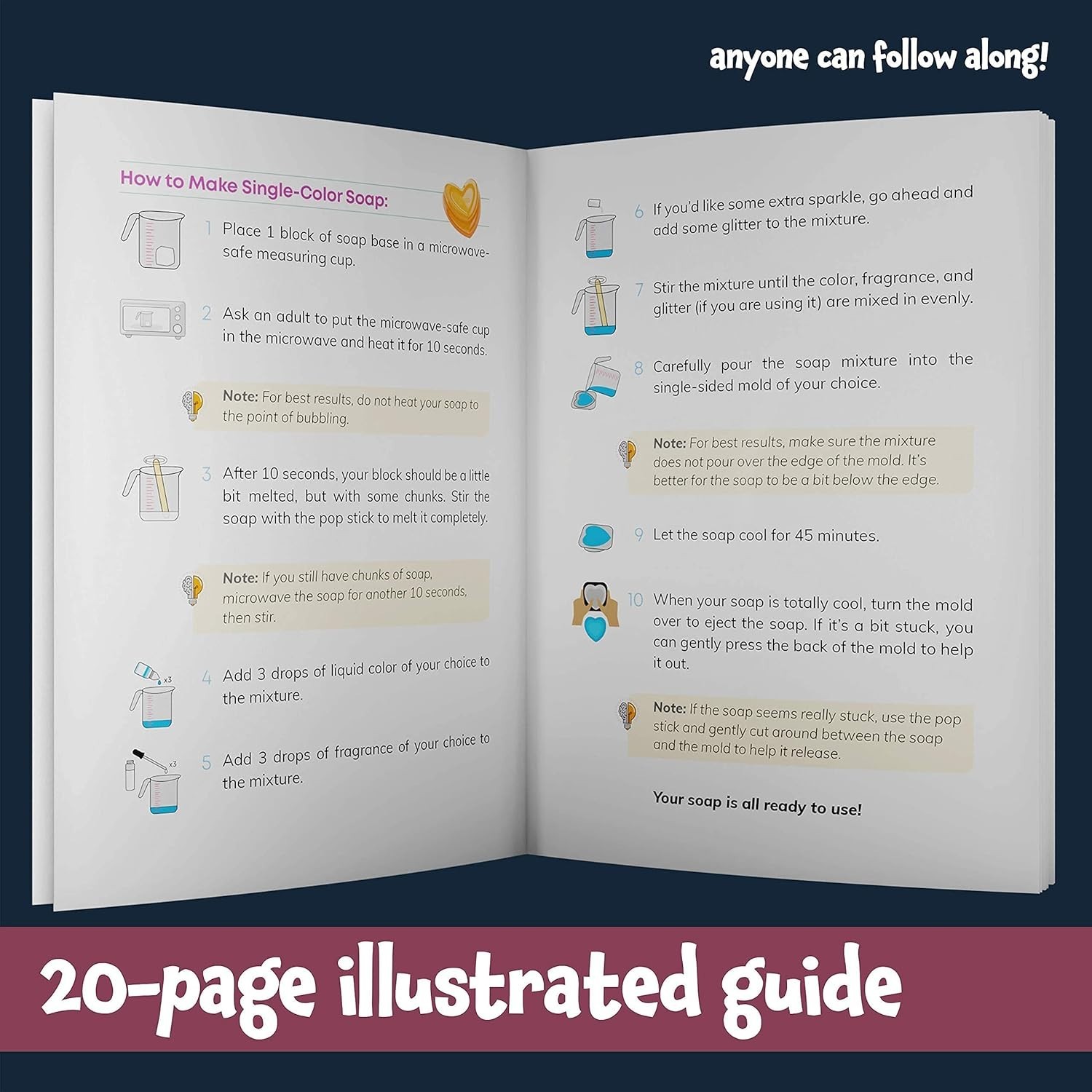 3-in-1 Spa Science Kit for Kids: Soap & Bath Bomb Making - 30 DIY Projects