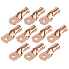 RIOCAN 10pcs 4/0 AWG-5/16  M8 Ring Terminals 0000 Gauge Copper Wire Lugs Batte...