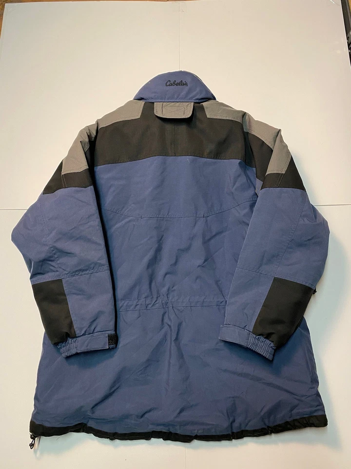 Cabela's Dry Plus Jacket Mens XL Blue Insulated Parka Waterproof Hooded - Image 4 of 4