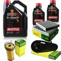 Inspektionspaket 7L Motul 8100 X-Clean+ 5W-30 FüR BMW F10 F18 525D 535D 530D F11