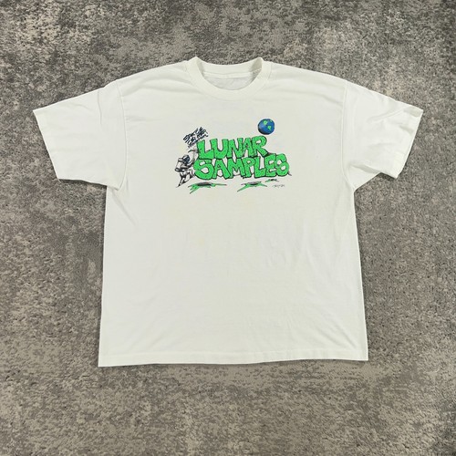 VTG Space Center Houston Shirt Mens XXL White NASA 90s Single Stitch Moon Art