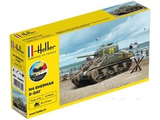 HELLER M4 Sherman D-Day avec colle + peinture - 1/72 - HELLER 56892