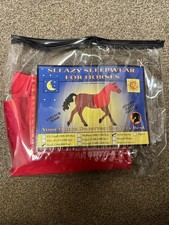 Red Sleazy Sleepwear For Horses Lycra Hood NOS