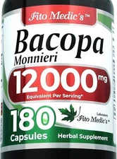 FITO MEDIC'S Lab | bacopa |180 Capsules | bacopa monnieri | Ultra High Absorptio