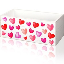 Valentine's Day Candy Dish Valentines Candy Bowl Pink Heart Wood Serving Bowl...