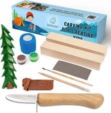 BeaverCraft Wood Carving Kit for Kids DIY 08 - Whittling Kit for Beginners - Hob