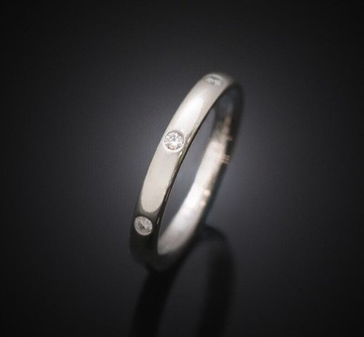 Van Cleef & Arpels Glitzernder Ehering aus Platin mit 3 75683762