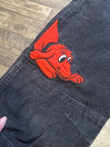 VTG Clifford The Big Red Dog Black Corduroy Express Overalls Unisex 7 - Picture 2 of 7
