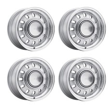 Legendary Wheel Co Silver Machined 4-lug 15x7 Gt8 Wheel Set Mustang 65-73 ...