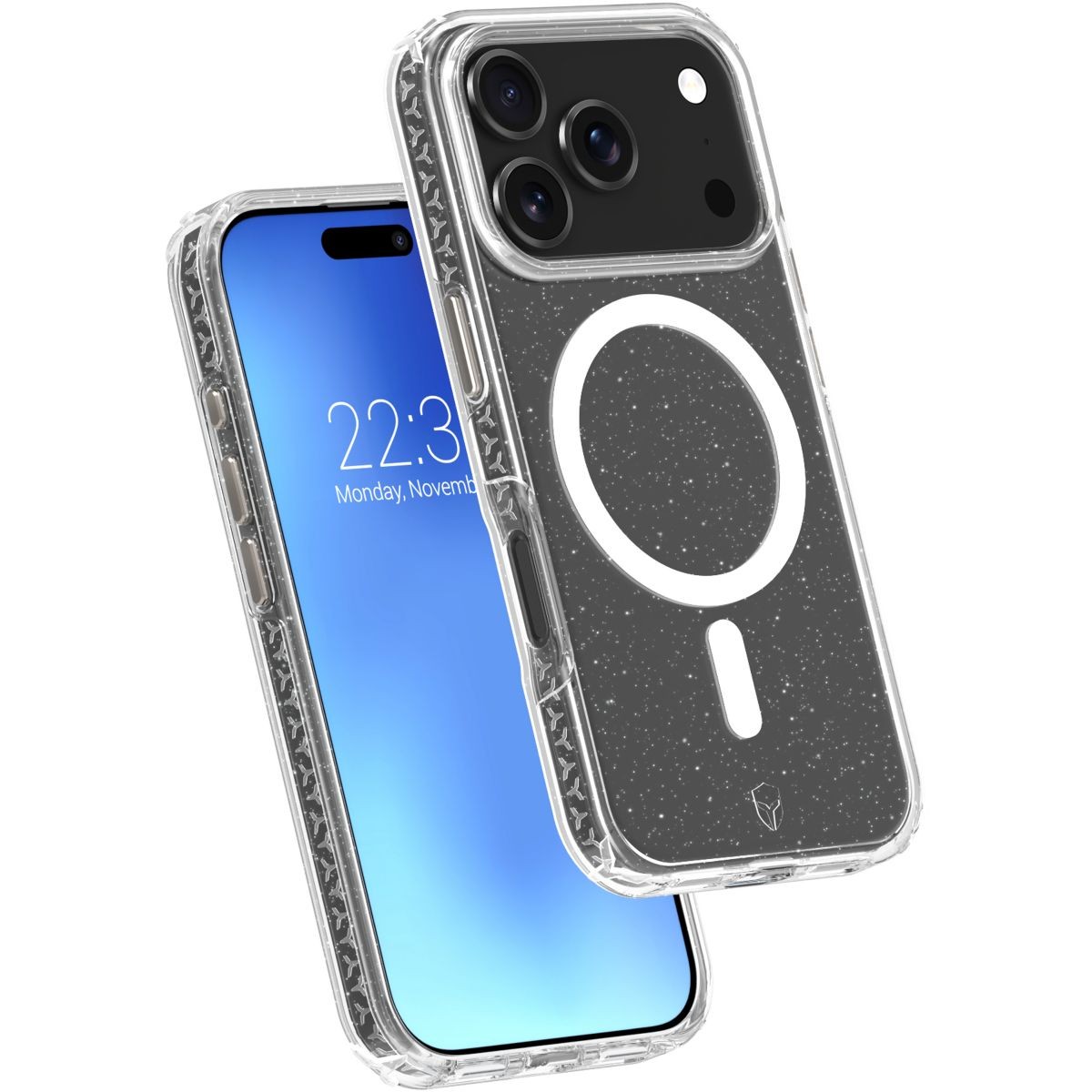 Coque iPhone 17 Pro Force Case Xtrem pailletée idéale en soirée et au bureau