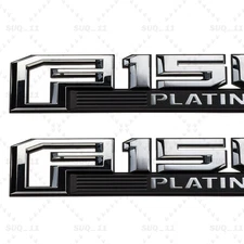 2pack For F-150 Platinum Emblem fit Side Fender Badge For 2015-20 F-150 Platinum