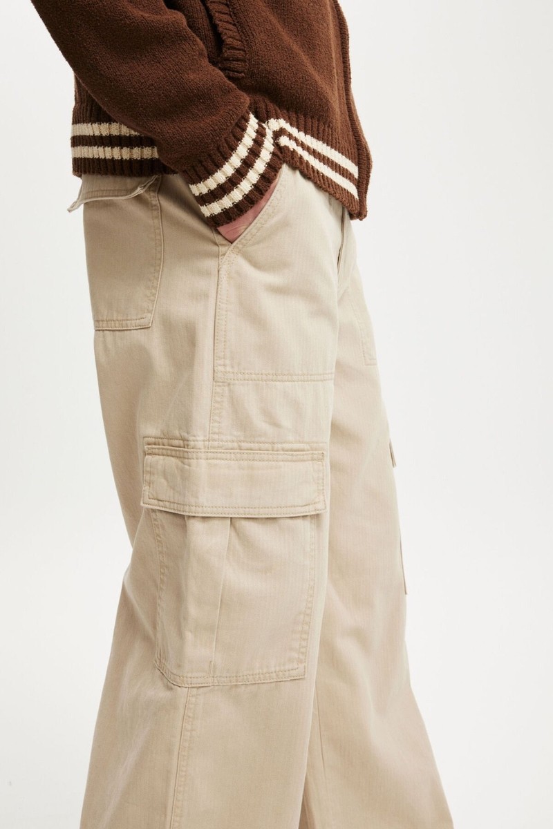 Cotton On Men's Axel Super Baggy Cargo Pants, Stone, Size: 32 | eBay