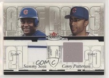 2003 Fleer Mystique Awe Pairs Memorabilia 95/100 Sammy Sosa Corey Patterson 00em