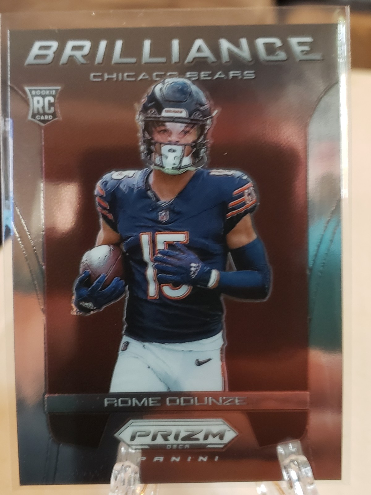 2024 Panini Prizm Deca Rome Odunze RC Brilliance Insert #8 Chicago Bears Rookie