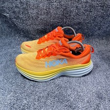 Hoka One One Bondi 8 Orange Yellow Running Shoes Size 8.5 Mens