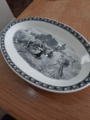 ANTIKE VILLEROY & BOCH DRESDEN KLEINE SCHALE BAUERNSZENE SELTEN 6326 SEHR GUTER ZUSTAND