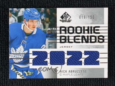 2022 SP Game Used Edition Rookie Blends Jersey Nicholas Abruzzese Nick RC 1uz7