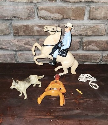VINTAGE 1960's HARTLAND TRADITIONAL LONE RANGER REARING SILVER TONTO ...