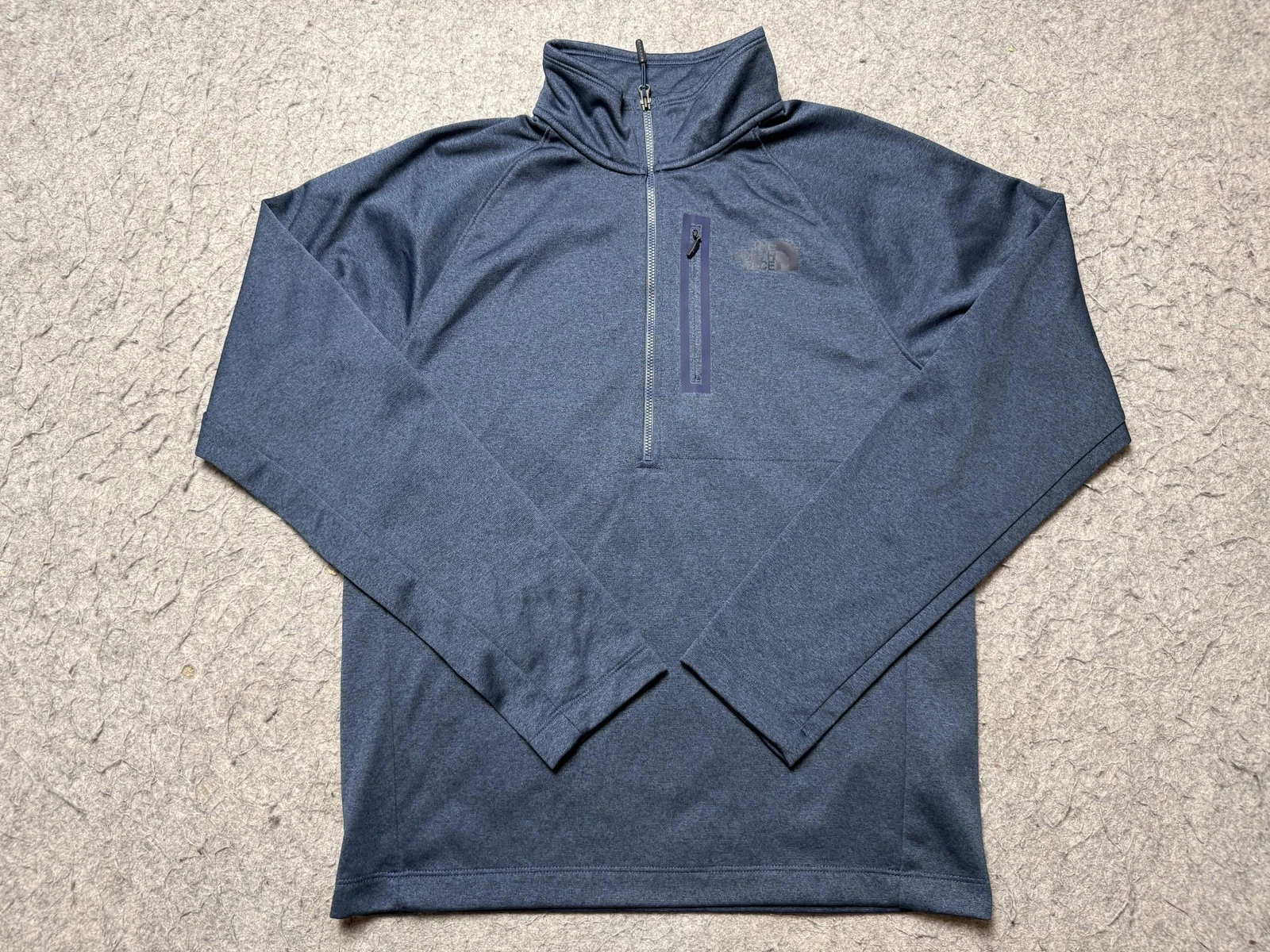 North Face Pullover Mens Small Blue Quarter Zip Performance Stretch Athletic
