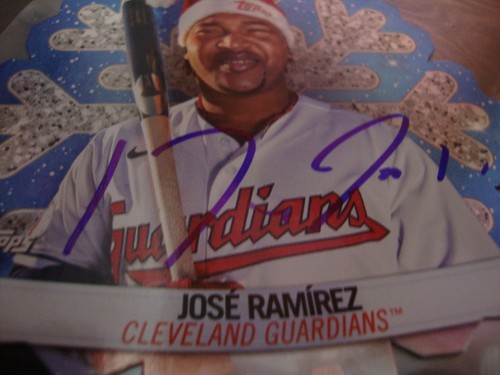 Jose Ramirez Cleveland Certified PSA Autograph Auto 2023 Topps Ornament card - Picture 3 of 8