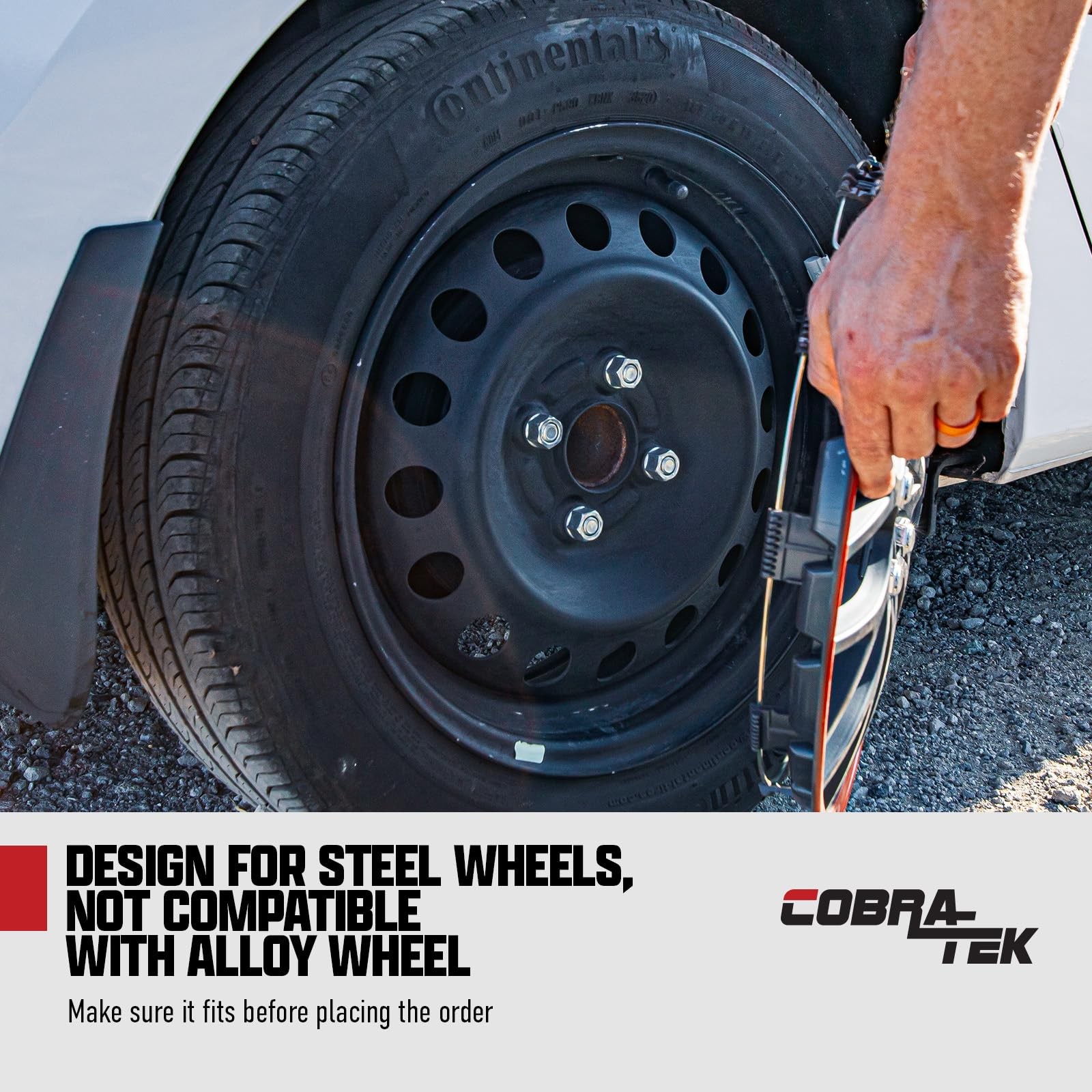 Universal Design Setting Cobra-Tek Set Of 4 Hubcaps Wheel Cover Shadow Black Universal Fits ...