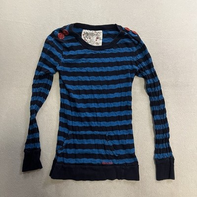 Vintage Element Skateboarding Shirt Skater Women s Medium Striped Bella Sawn Y2K