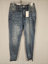 Judy Blue Jeans 11/30 Release Hem Side Slit High Waist Skinny Denim NWT 30x28