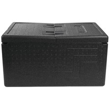 Cambro EPP180FLSW110 Cam GoBox Full-Size Top Load 8" Deep with Flip Lid Black